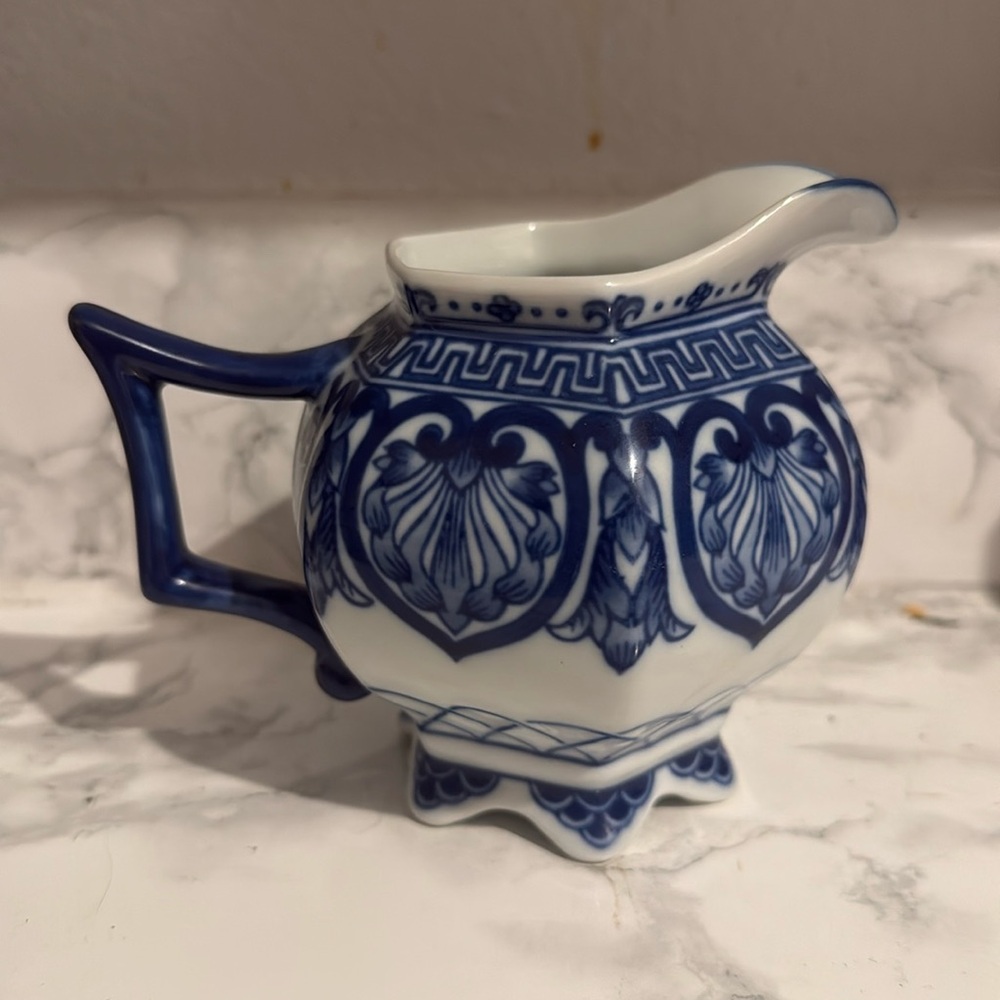 Bombay and Co. Cobalt Blue & White Creamer / Small Pitcher